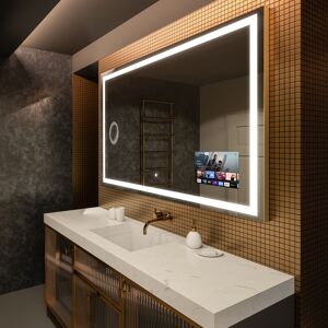 Artforma Rechteckig Badspiegel mit LED Beleuchtung Wandspiegel Badezimmerspiegel Spiegel L15