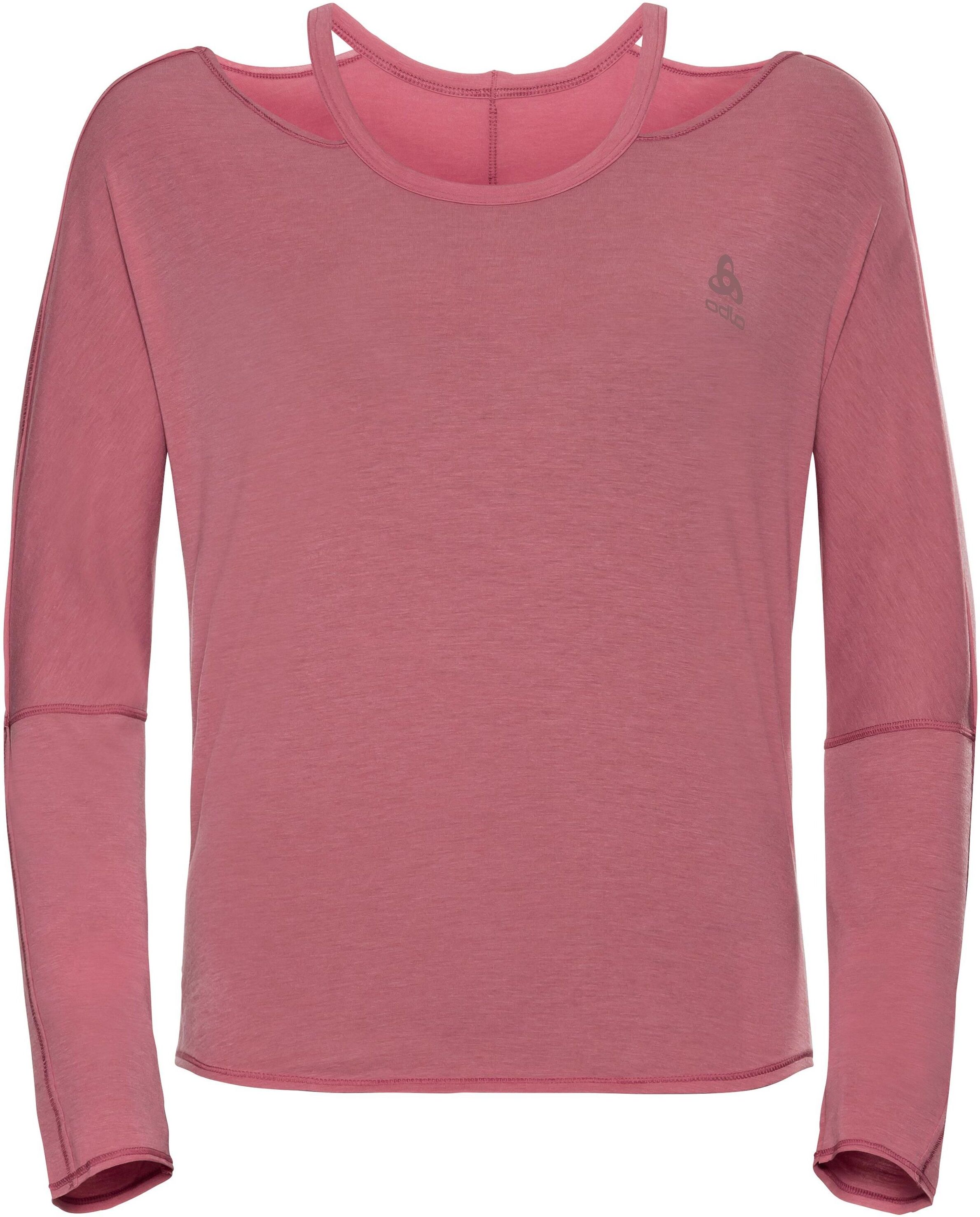 Odlo BL Top MALA EASE langärmeliges Oberteil mit Rundhalsausschnitt, female, mesa rose melange, L