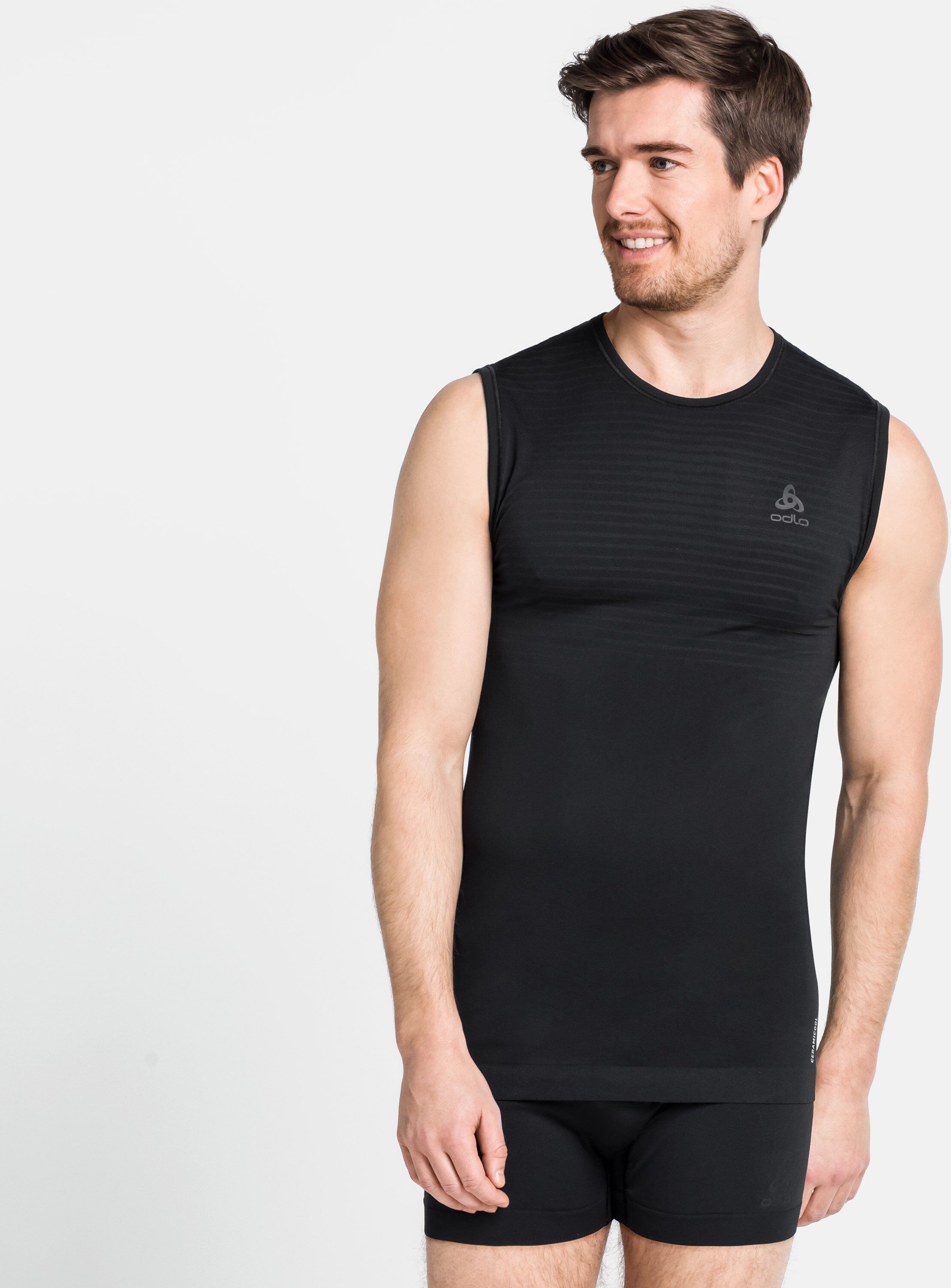 Odlo Herren PERFORMANCE X-LIGHT Baselayer Tanktop, male, black, M