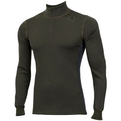 Aclima Warmwool Mock Neck Zip XXL Oliv Aclima Warmwool Mock Neck Zip XXL Oliv