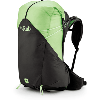 Rab Syclon XP 38ND wasserdichter Rucksack Damen Black/Dark Fig Green Rab Syclon XP 38ND wasserdichter Rucksack Damen Black/Dark Fig Green