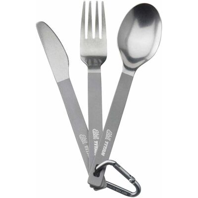 Esbit Titanbesteck mit Etui Esbit Titanbesteck mit Etui
