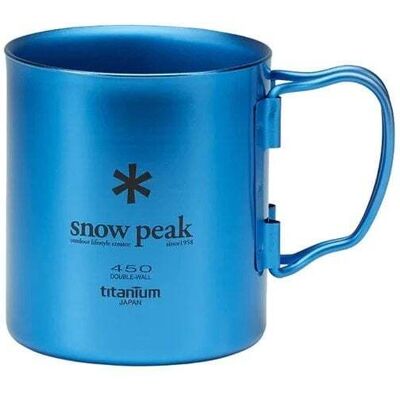 Snow Peak Titanium Doppelwandbecher - Leicht, Isoliert, Blau Snow Peak Titanium Doppelwandbecher - Leicht, Isoliert, Blau