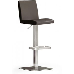 MCA Furniture MCA Barstuhl Lopes Echt Leder Edelstahl eckig cappuccino