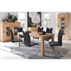 MCA Furniture MCA 2erSet Freischwinger Stuhl Artos Kunstleder Edelstahl gebürstet grau