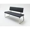 MCA Furniture Sitzbank Arco Echt Leder schwarz 155 cm breit