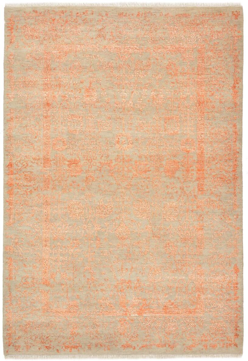 Nain Trading Handgeknüpfter Teppich Sadraa 183x125 Beige/Rosa (Wolle mit Bambus-Seide, Indien) Nain Trading Handgeknüpfter Teppich Sadraa 183x125 Beige/Rosa (Wolle mit Bambus-Seide, Indien)