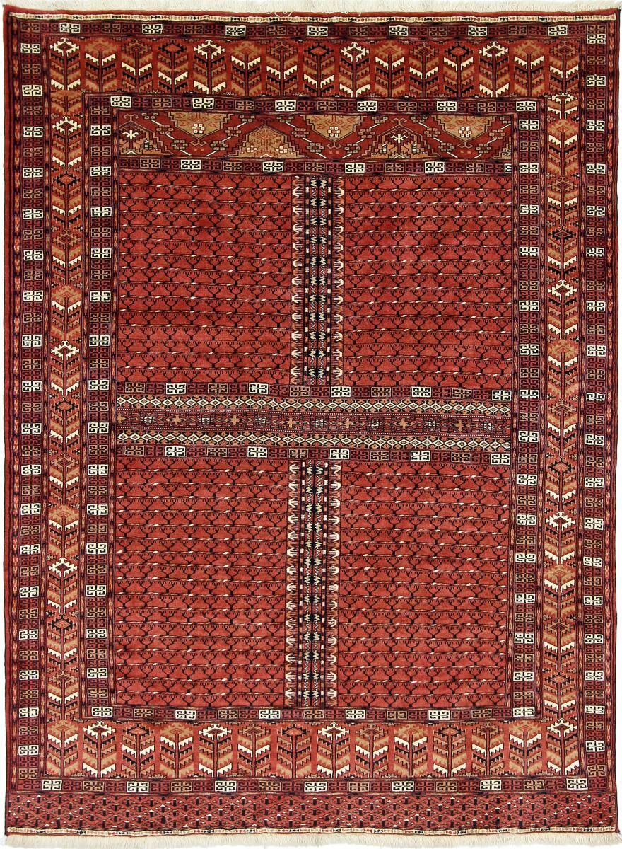 Nain Trading Orientalischer Turkaman Teppich 200x149 Dunkelbraun/Rost (Persien/Iran, Wolle, Handgeknüpft)