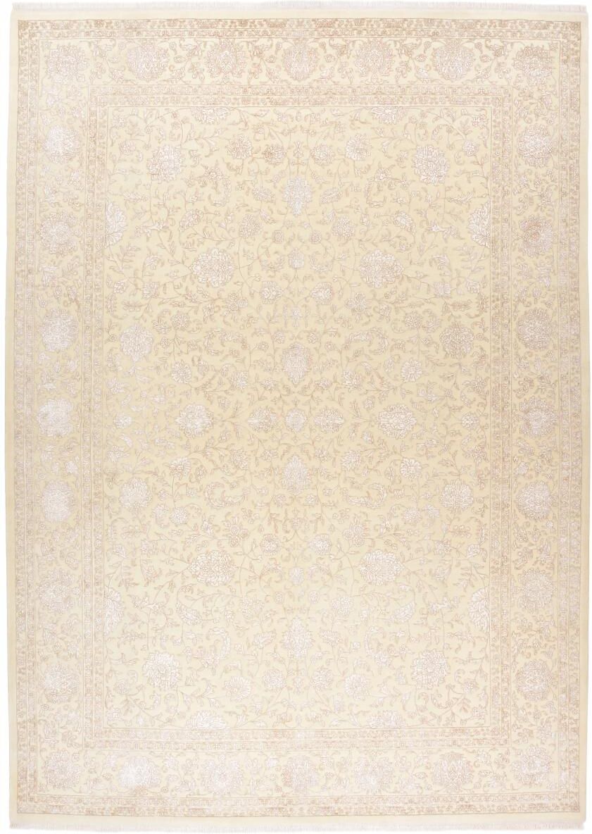 Nain Trading Orientalischer Golestan Teppich 345x244 Beige (Indien, Wolle mit Bambus-Seide, Handgeknüpft)