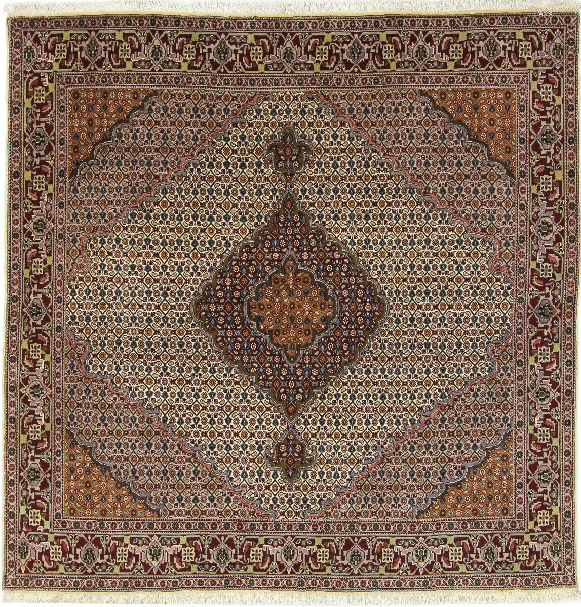 Nain Trading Handgeknüpfter Teppich Täbriz Mahi 203x199 Quadratisch Beige/Dunkelbraun (Wolle, Persien/Iran) Nain Trading Handgeknüpfter Teppich Täbriz Mahi 203x199 Quadratisch Beige/Dunkelbraun (Wolle, Persien/Iran)