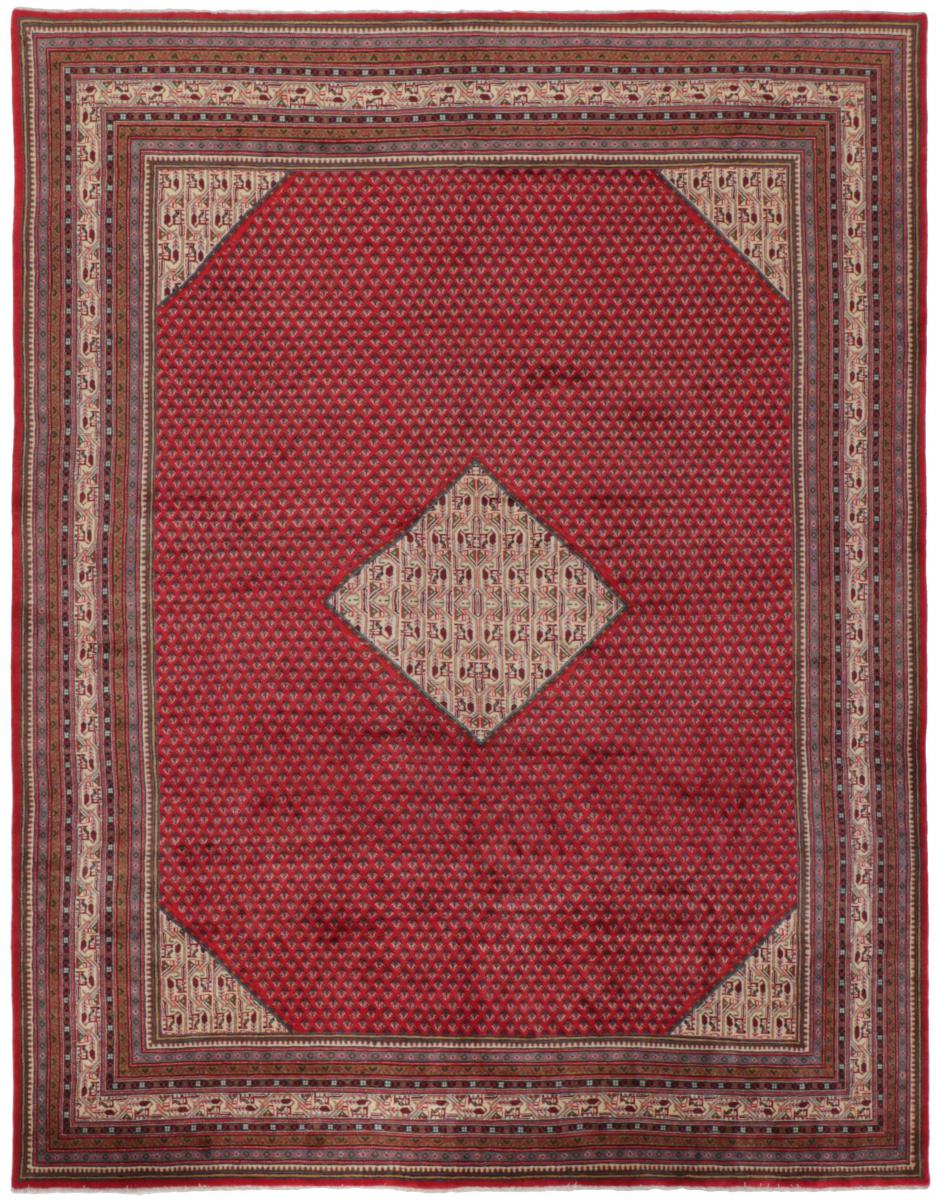 Nain Trading Orientalischer Sarough Mir Boteh Teppich 397x304 Rost/Rosa (Persien/Iran, Wolle, Handgeknüpft)