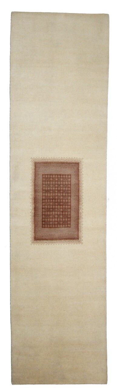 Nain Trading Orientalischer Gabbeh Loribaft Teppich 271x70 Beige/Braun (Indien, Wolle, Handgeknüpft)