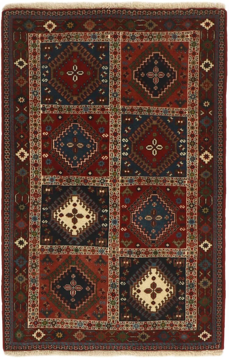 Nain Trading Orientalischer Yalameh Teppich 152x99 Dunkelgrau/Dunkelbraun (Persien/Iran, Wolle, Handgeknüpft)