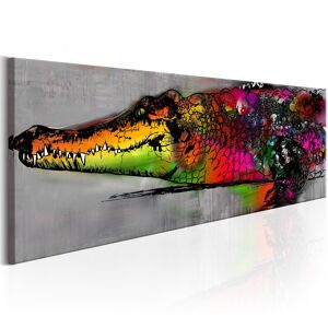 Artgeist Wandbild - Colourful Alligator