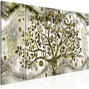 Artgeist Wandbild - Tree and Waves (5 Parts) Green