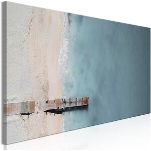 Artgeist Wandbild - Sea and Wooden Bridge (1 Part) Narrow Grey