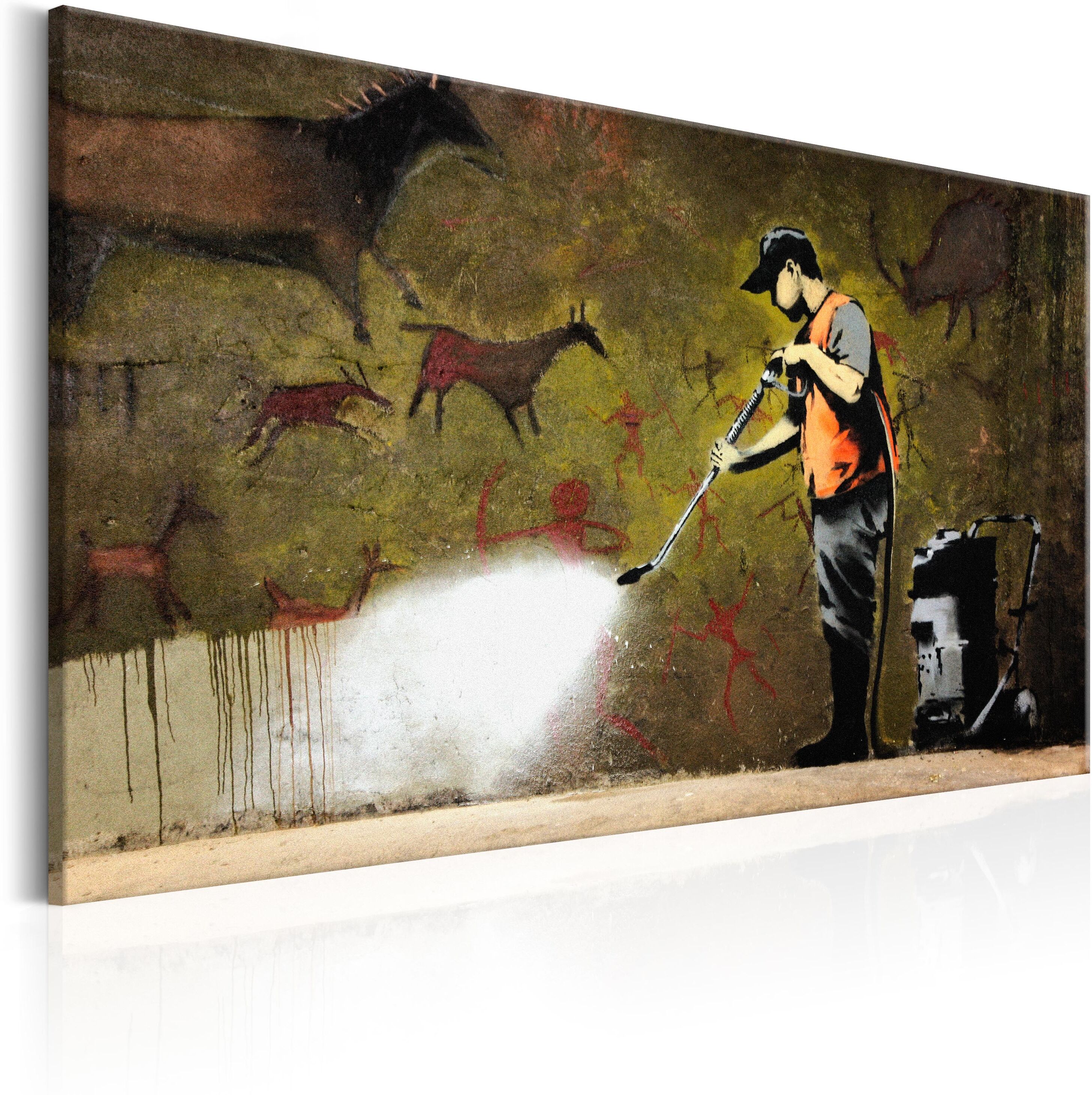 Artgeist Wandbild - Cave Painting by Banksy