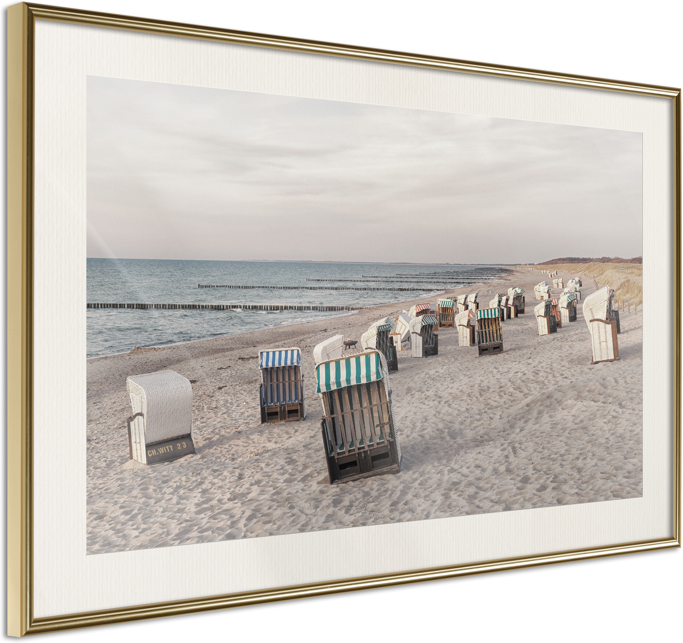 Artgeist Poster - Baltic Beach Chairs