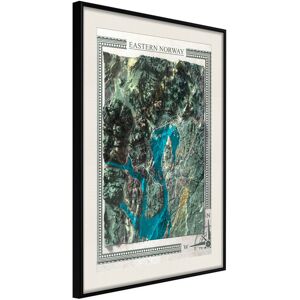 Artgeist Poster - Raised Relief Map: Eastern Norway