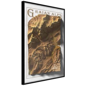 Artgeist Poster - Raised Relief Map: Graian Alps