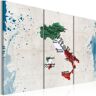 Artgeist Wandbild - Landkarte von Italien - Triptychon