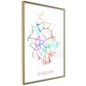 Artgeist Poster - City Map: Madrid (Colour)