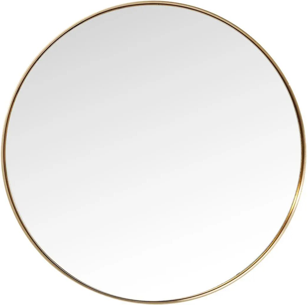 Kare Spiegel Curve Round Brass 100cm