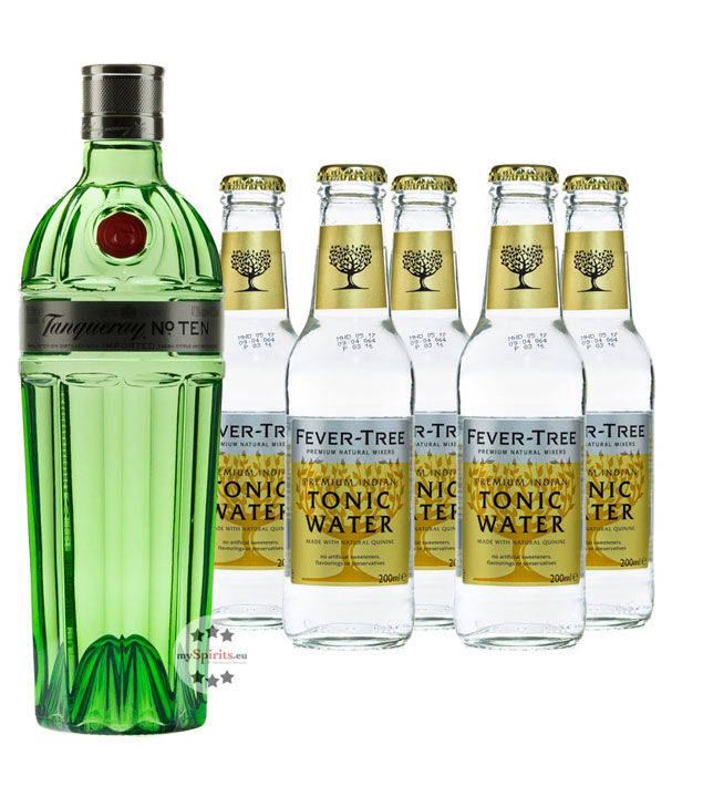 Tanqueray No. 10 Gin & Fever-Tree Tonic Set (47,3 % vol., 1,7 Liter)