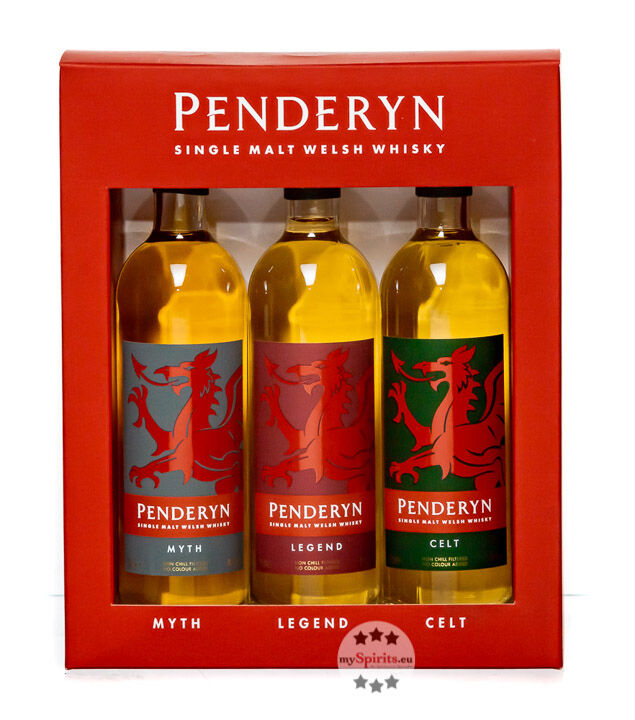 Penderyn Distillery Penderyn Whisky Set Dragon Range (41 % Vol., 0,6 Liter)