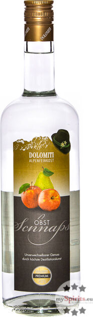 Dolomiti Alpenfeinkost Dolomiti Obstschnaps (38 % Vol., 1,0 Liter)