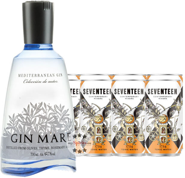 Gin Mare & 8 x 1724 Tonic Water Set (42,7 % Vol., 2,3 Liter)