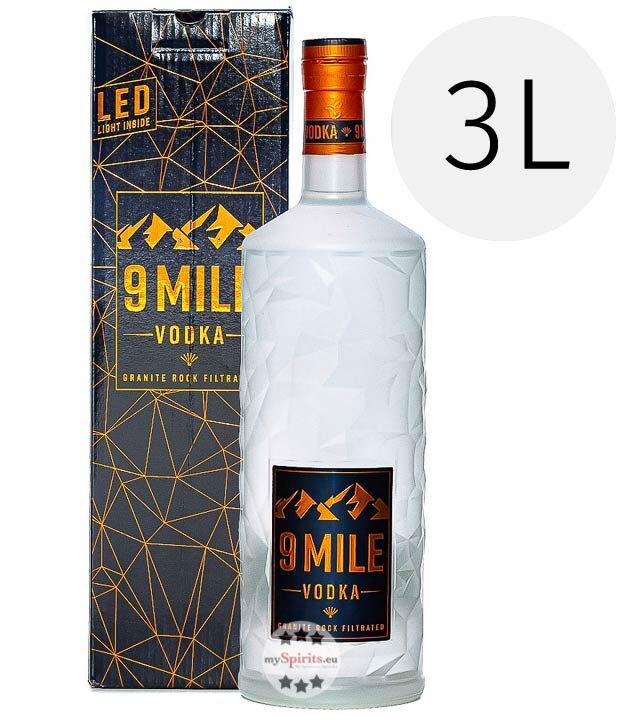 Granite Rock Distillery 9 Mile Vodka 3l (37,5 % Vol., 3,0 Liter)