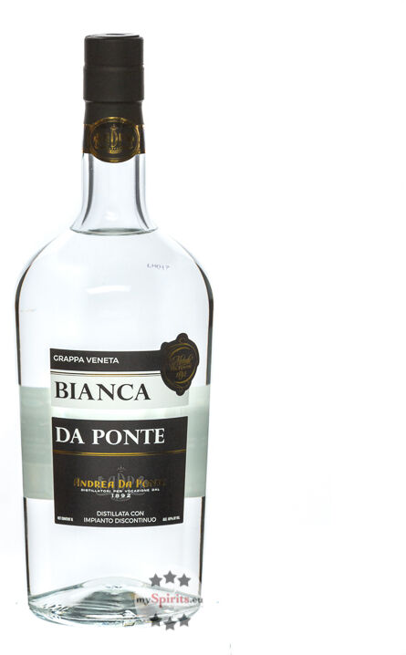 Distilleria Andrea Da Ponte Andrea da Ponte Bianca Da Ponte Grappa  (40 % Vol., 1,0 Liter)