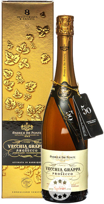 Distilleria Andrea Da Ponte Andrea Da Ponte Vecchia Grappa di Prosecco (42 % Vol., 0,7 Liter) Distilleria Andrea Da Ponte Andrea Da Ponte Vecchia Grappa di Prosecco (42 % Vol., 0,7 Liter)