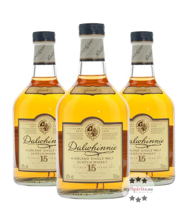 Dalwhinnie Distillery 3 x Dalwhinnie 15 Jahre Whisky Vorteilspack (43 % vol., 2,1 Liter)