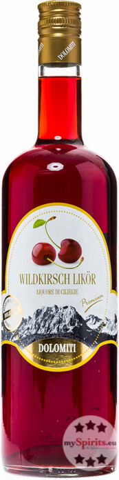 Dolomiti Alpenfeinkost Dolomiti Wildkirsch Likör Premium (16 % Vol., 1,0 Liter)