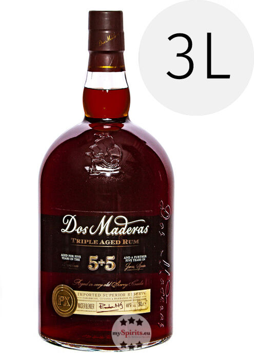 Bodegas Williams & Humbert Dos Maderas 5 + 5 PX Triple Aged Rum 3l (40 % Vol., 3,0 Liter)