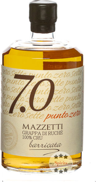 Mazzetti d’Altavilla Mazzetti Grappa 7.0 di Ruché Barricata (43 % Vol., 0,7 Liter)