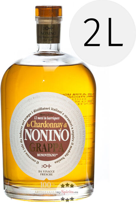 Nonino Distillatori Nonino Grappa Chardonnay in Barriques 2 L (41 % vol., 2,0 Liter)