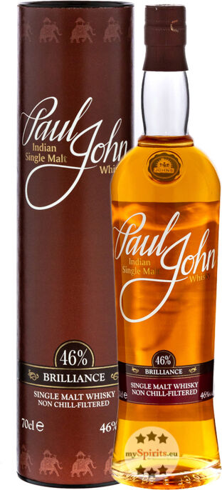 Paul John Whisky Paul John Brilliance Single Malt Whisky (46 % Vol., 0,7 Liter) Paul John Whisky Paul John Brilliance Single Malt Whisky (46 % Vol., 0,7 Liter)