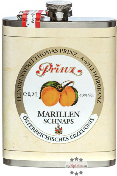 Fein Prinz Flachmann Marillen-Schnaps  (40 % Vol., 0,2 Liter)