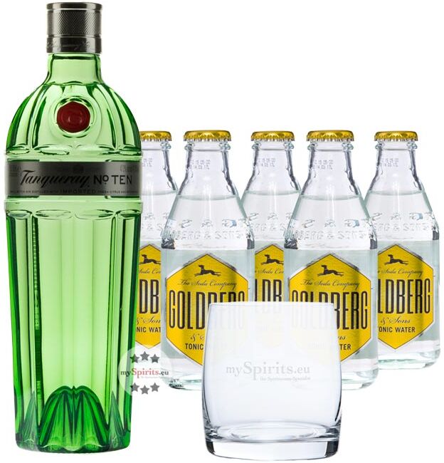 Tanqueray No. 10 Gin & Goldberg Tonic Set (47 % Vol., 1,7 Liter)