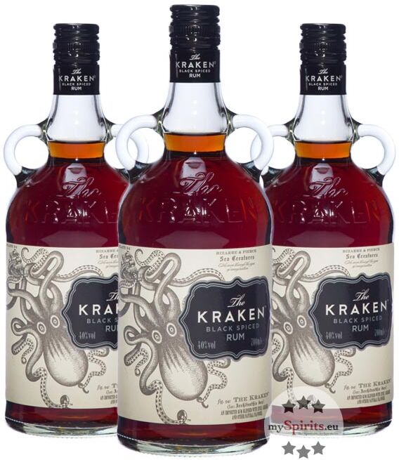 The Kraken Kraken Black Spiced 3 x 0,7l (40 % vol., 2,1 Liter)