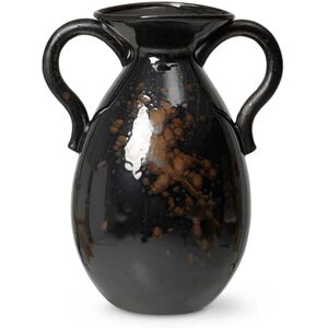 ferm LIVING - Verso Bodenvase, H 49 cm, schwarz / braun