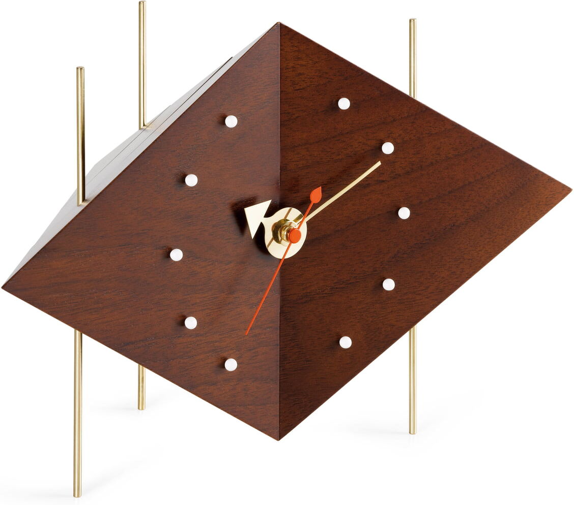 Vitra - Diamond Clock, Nussbaum massiv Vitra - Diamond Clock, Nussbaum massiv