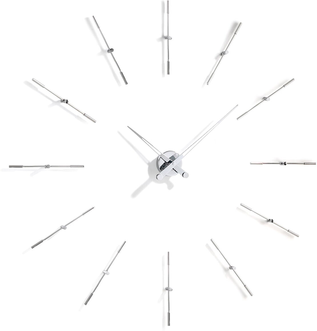 nomon - Merlin Wanduhr mit 12 Stundenzeichen, Chrom / Stahl nomon - Merlin Wanduhr mit 12 Stundenzeichen, Chrom / Stahl
