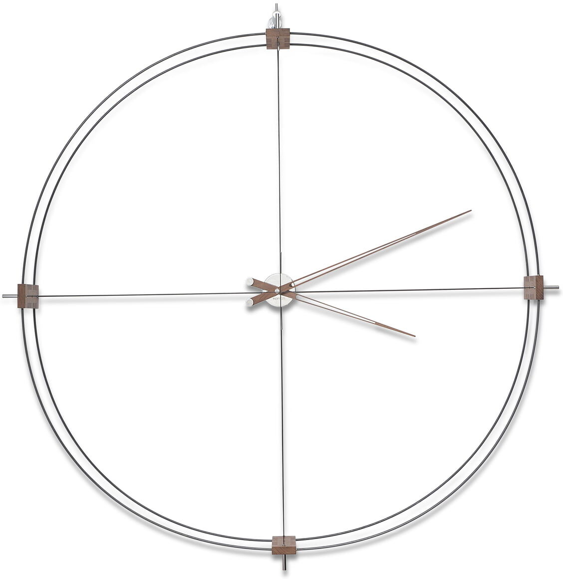 nomon - Delmori Wanduhr, schwarz / Walnuss nomon - Delmori Wanduhr, schwarz / Walnuss
