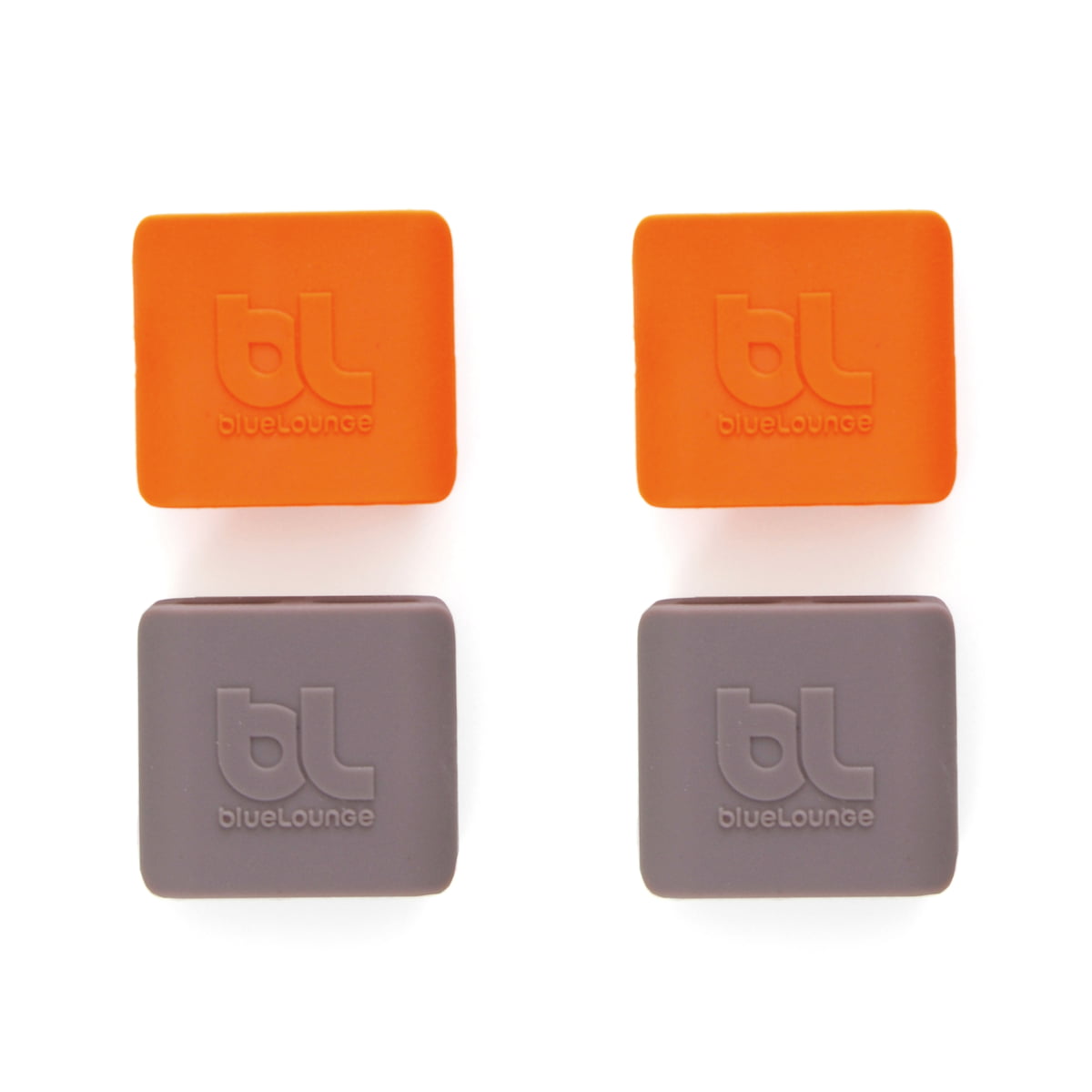 Bluelounge - CableClip, medium, 4 Stck., orange/grau