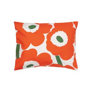 Marimekko - Unikko Kopfkissenbezug, 50 x 70 cm, offwhite / orange / grün