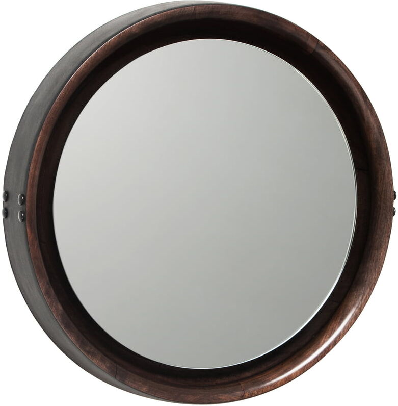 Mater - Sophie Mirror, mittel Ø 50 cm grau / schwarz